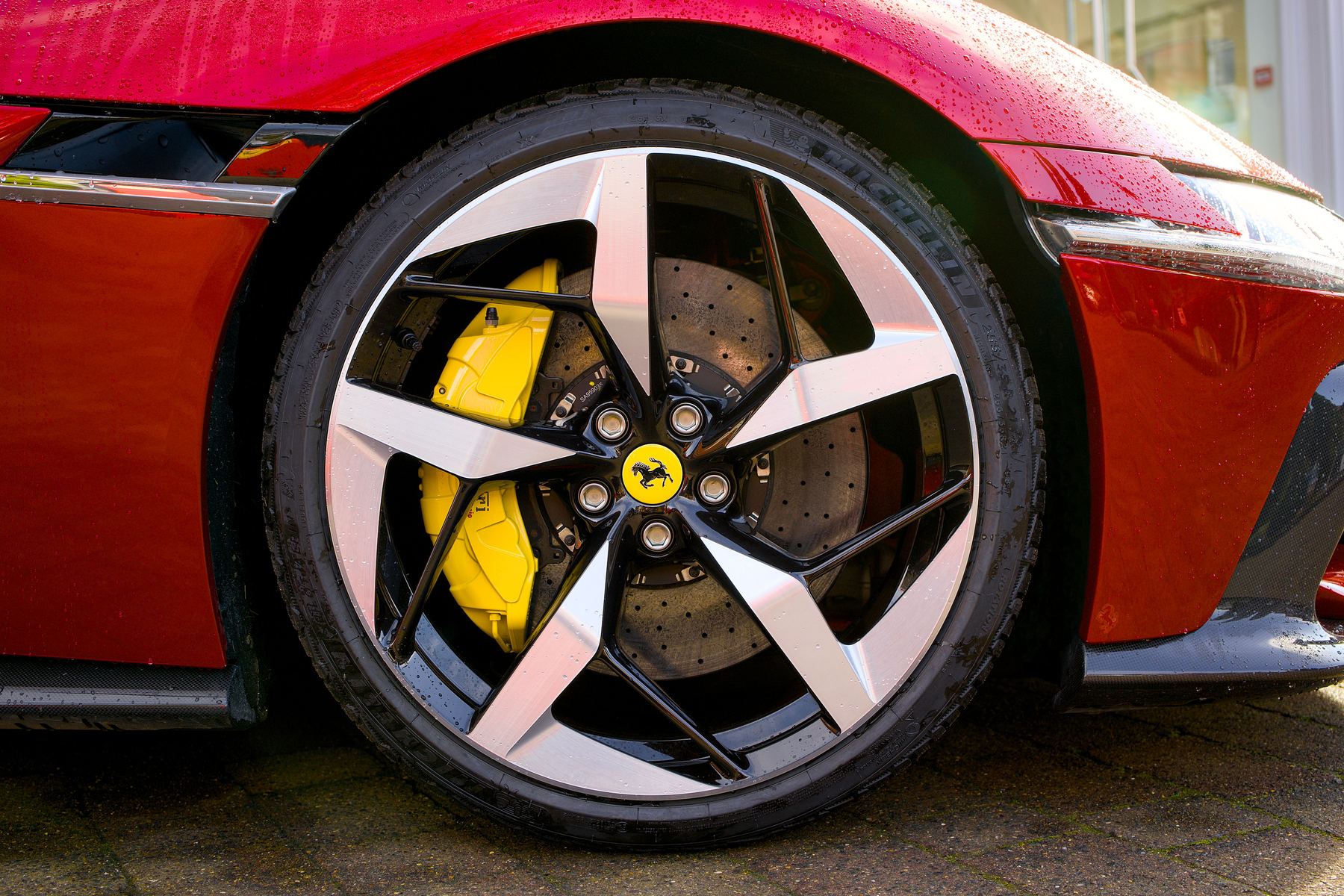A suspension assembly with hub and wheel bearing