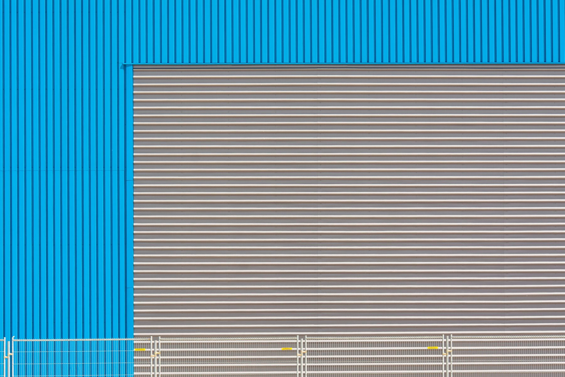 Roller shutters across a commercial frontage