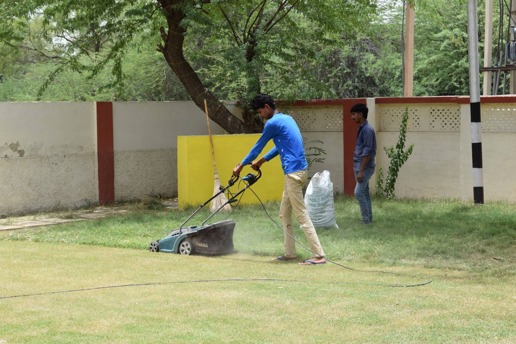An electric lawn mower