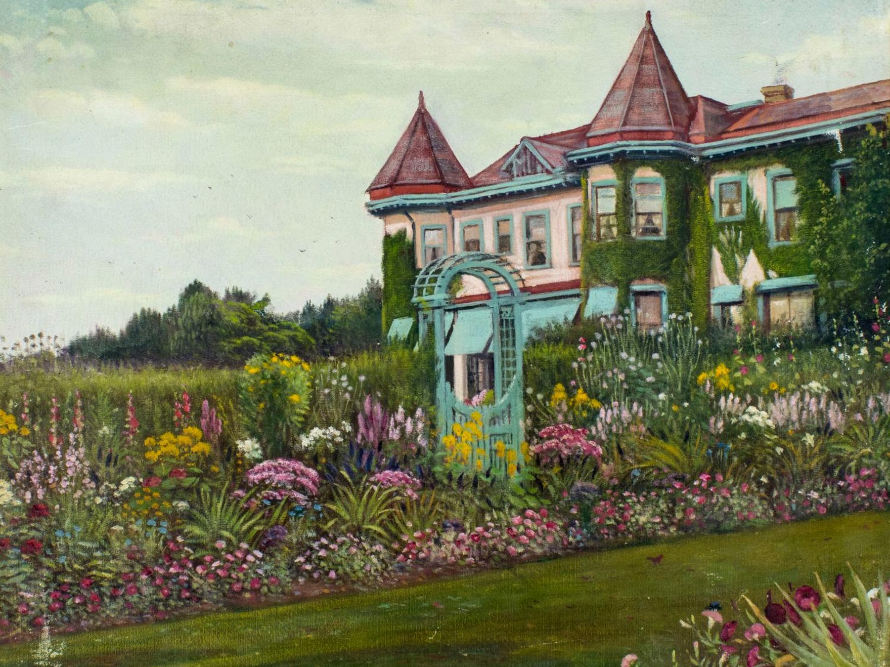 A planted front yard garden