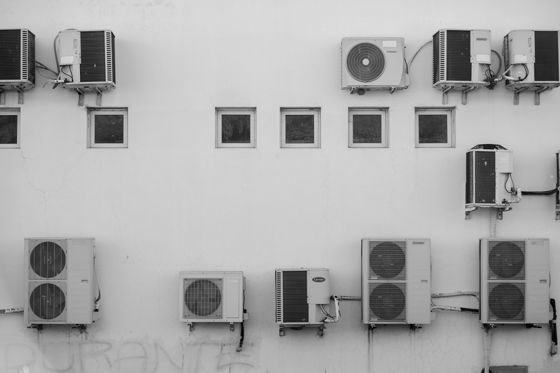 An air handler and condensing unit after a replacement