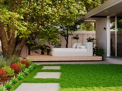 Back yard and beds